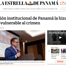 La Estrella - Erosión institucional de Panamá la hizo más vulnerable al crimen