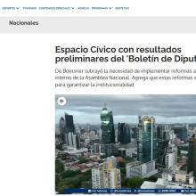 TVN Noticias: Espacio Cívico con resultados preliminares del 'Boletín de Diputados'