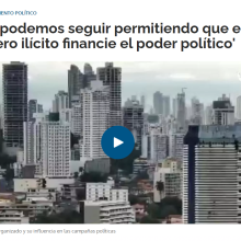 TVN Noticias: 'No podemos seguir permitiendo que el dinero ilícito financie el poder político'