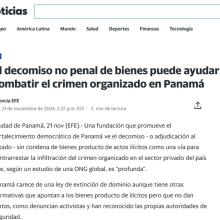 Yahoo Noticias - El decomiso no penal de bienes puede ayudar a combatir el crimen organizado en Panamá
