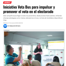Mi Diario: Iniciativa Vota Bus para impulsar y promover el voto en el electorado