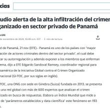 Yahoo Noticias - Estudio alerta de la alta infiltración del crimen organizado en sector privado de Panamá