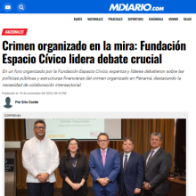 Mi Diario - Crimen organizado en la mira: Fundación Espacio Cívico lidera debate crucial