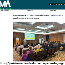 Panamá en Directo: Fundación Espacio Cívico presenta la Guía de Candidatos 2024 para fomentar el voto informado
