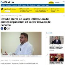 El Diario - Estudio alerta de la alta infiltración del crimen organizado en sector privado de Panamá