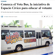 El Capital Financiero: Conozca el Vota Bus, la iniciativa de Espacio Cívico para educar al votante